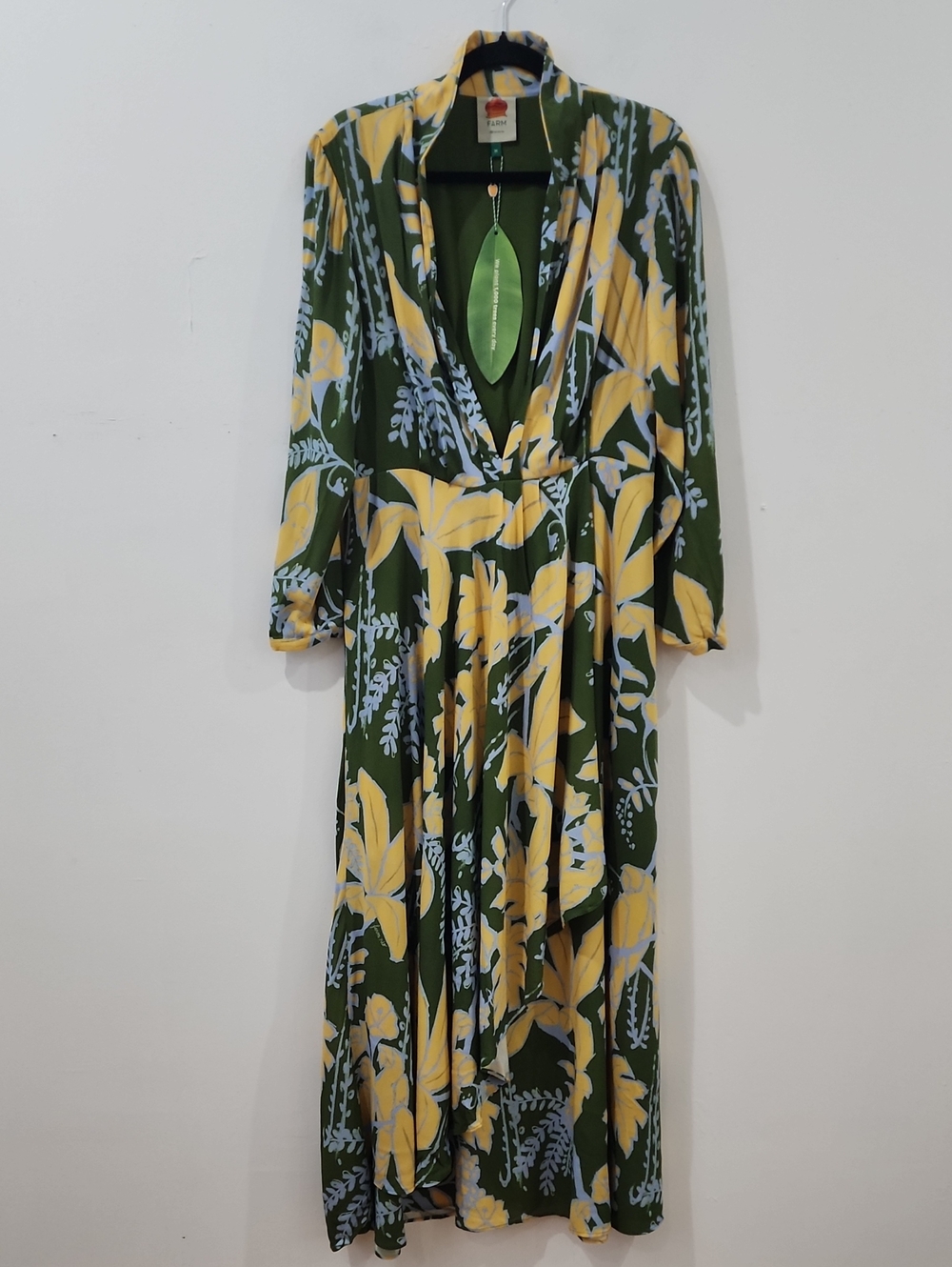 Farm Rio Foliage Sketch V Neck Maxi Dress - Picture 3 of 16
